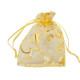 Organza Schmuckbeutel 9x12cm Herz - Yellow-gold